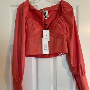 ROTATE BIRGER CHRISTENSEN Joni Sweetheart Crop Top